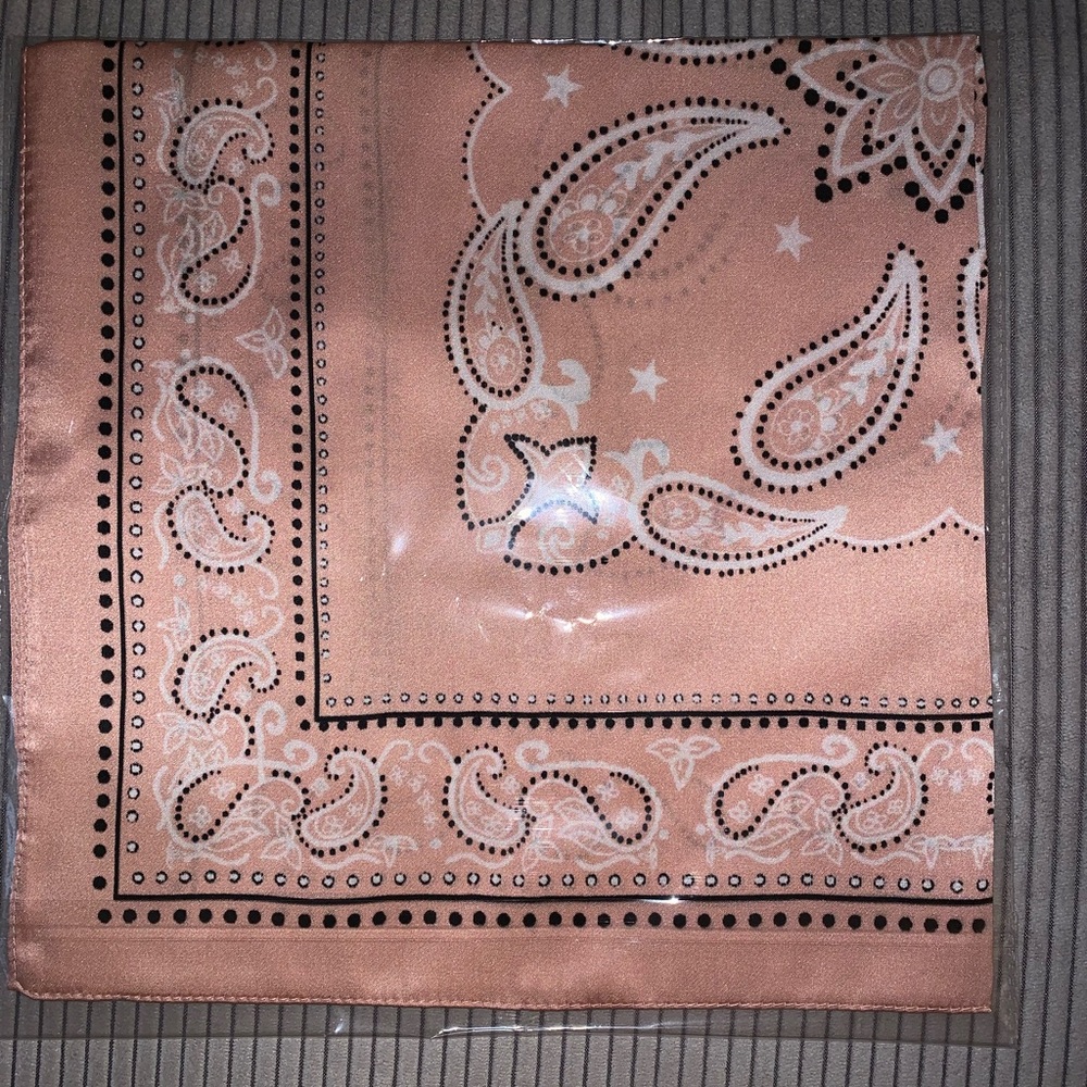 Kittenish pink silky bandana